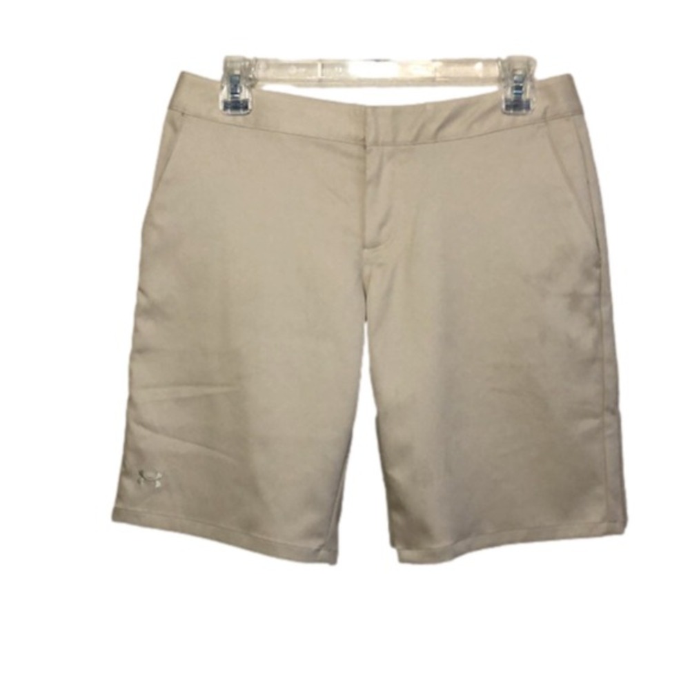 UNDER ARMOUR Performance Mid-rise Classic 3-Pocket Chino Shorts‎ Khaki Size 6